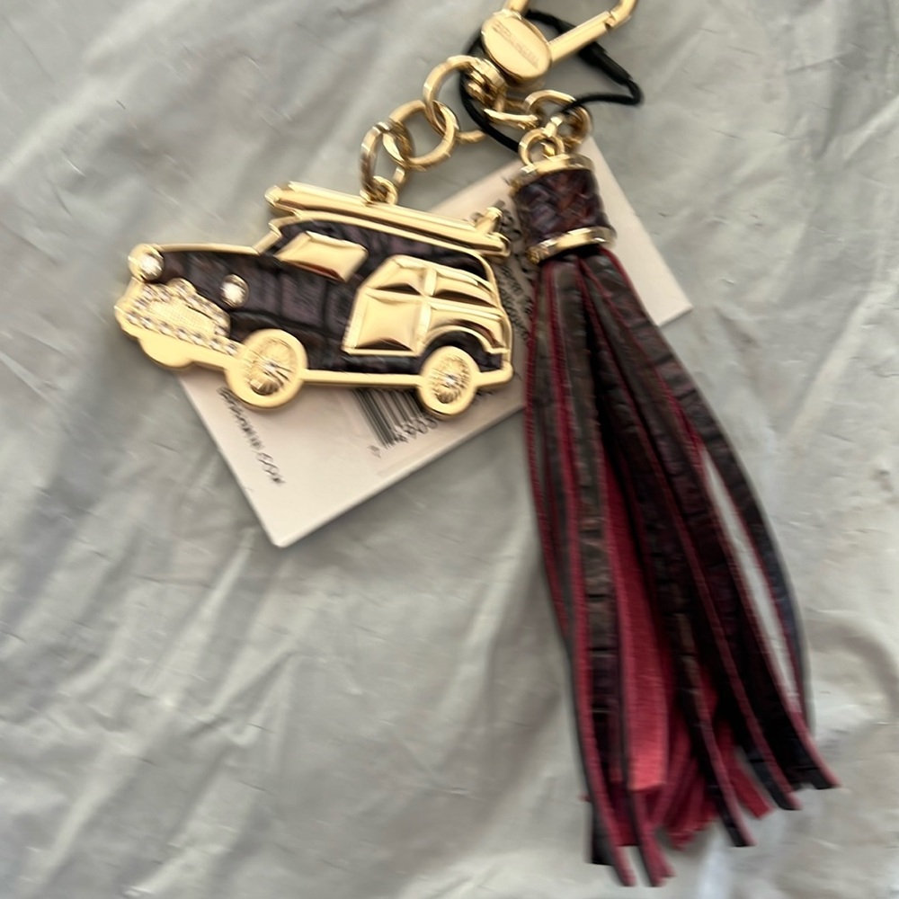 Brahmin * Copa Charm Tassel Melbourne genuine leather NWT Fig Jam